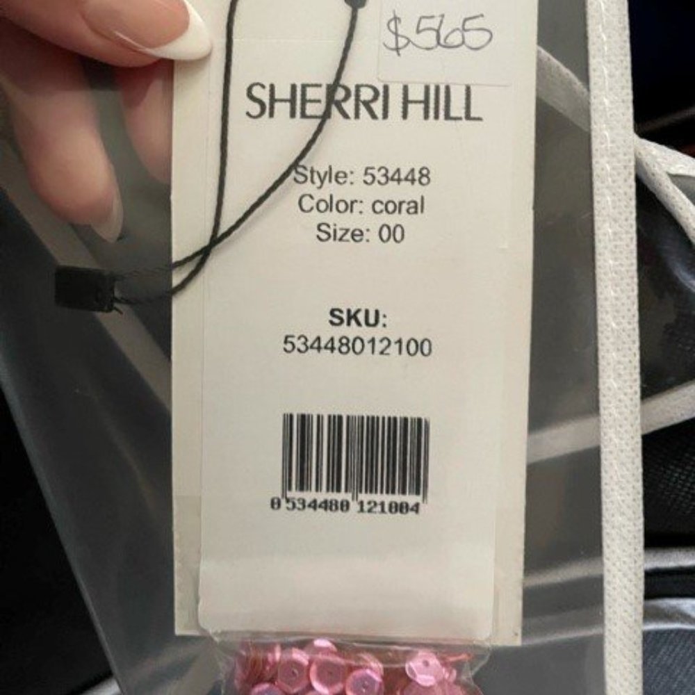 Sherri Hill - 2 piece Dress - Coral - Size 00 - Picture 3 of 6